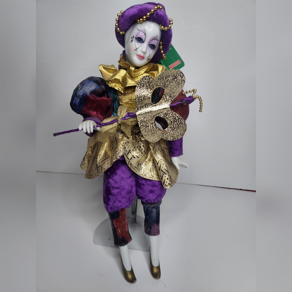 House of Lloyd - Christmas Around the World - Harlequin Mardi Gras Doll
